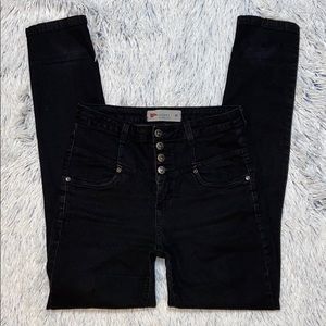 Pool Colors High Rise Black Stretch Jeans 30